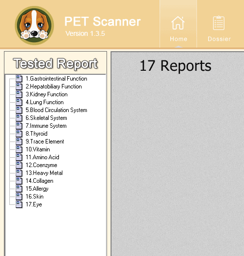 pet scanner reports